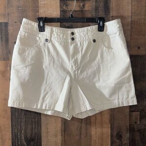 Women's Sz 16 Sonoma White Cotton Blend Shorts New